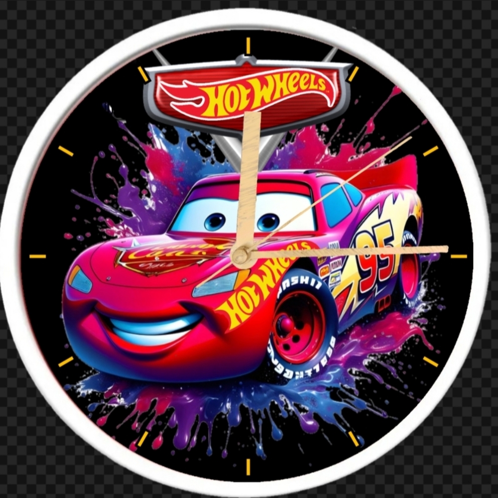 Hot Wheels Lightning McQueen Wall Clock